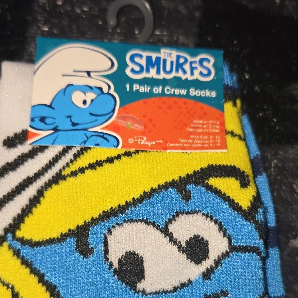 Smurfs Crew Socks with Cartoon Design - Picture 2 of 4
